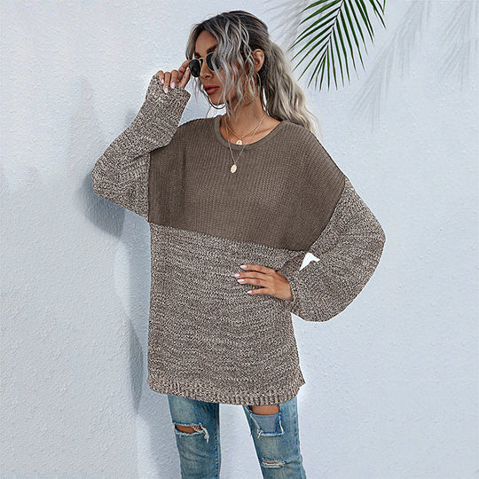 Damen Oversized Strickpullover mit modernem Farbverlauf EB