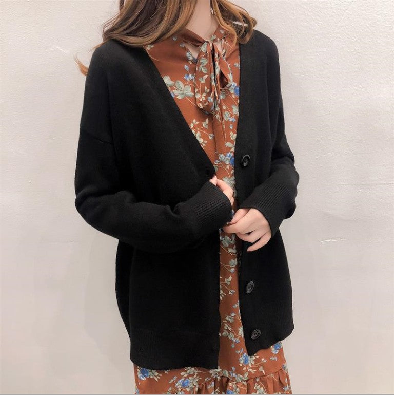 Damen Strickjacke mit knöpfbarem Design EB
