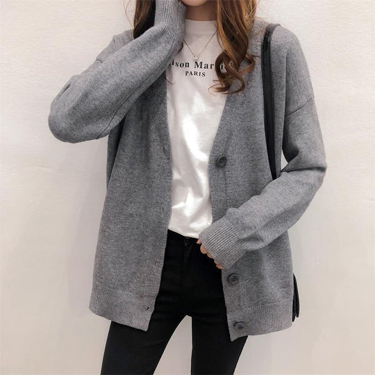 Damen Strickjacke mit knöpfbarem Design EB
