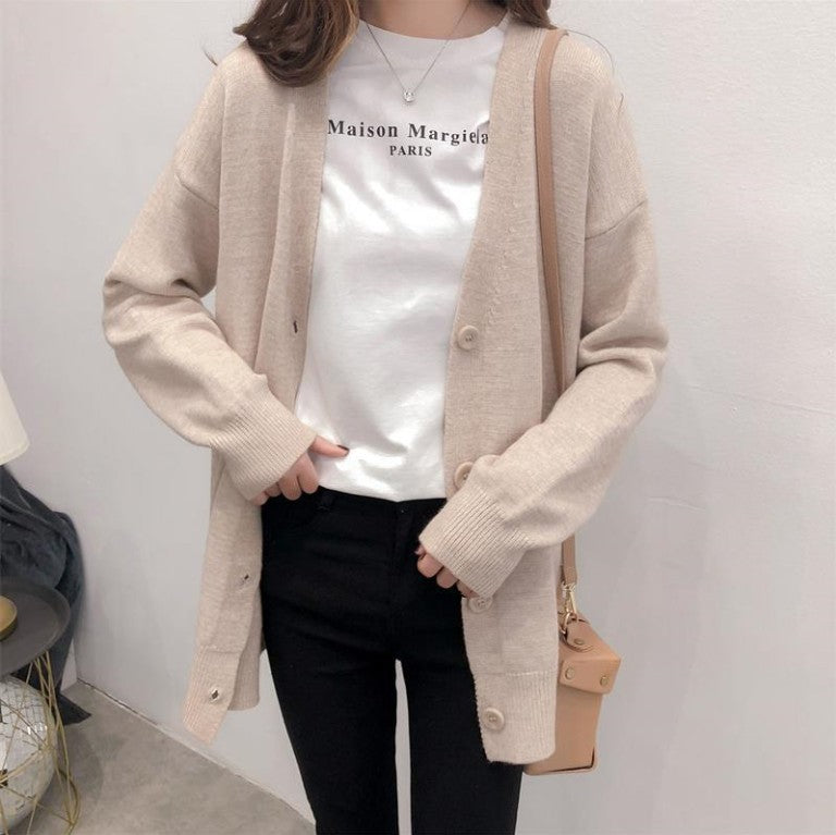 Damen Strickjacke mit knöpfbarem Design EB