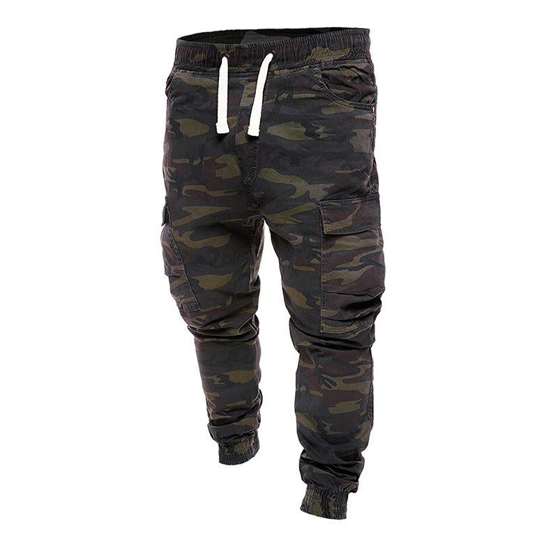 Herren nan taillierte Cargo-Joggerhose mit elastischem Komfortbund, seitlichen Klappentaschen und schmal zulaufenden Bündchen EB
