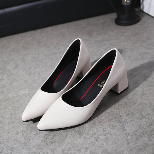 Damen elegante Spitzen-Pumps mit blockiertem Absatz EB