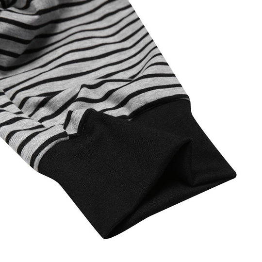 Herren Langarm Schlafanzugset mit komfortablem Knopfdesign EB