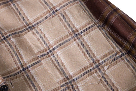Herren Flanellhemdjacke mit integrierter Kapuze und modernem Karomuster EB