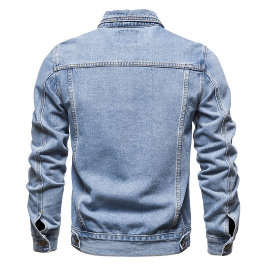 Herren Jeansjacke mit klassischen Details und robustem Design EB