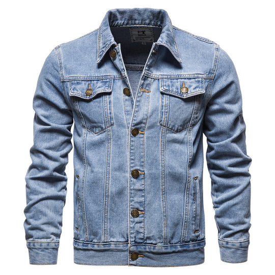 Herren Jeansjacke mit klassischen Details und robustem Design EB