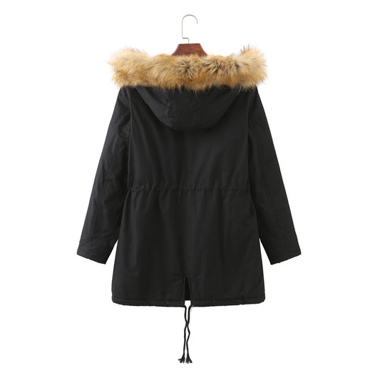 Damen warm gefütterte Parka-Jacke EB