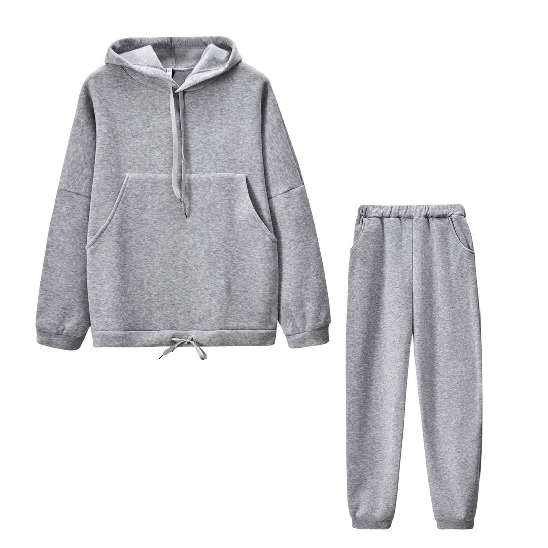 Damen Lässiger Kapuzenanzug mit bequemen Taschen und regulierbarem Bund EB