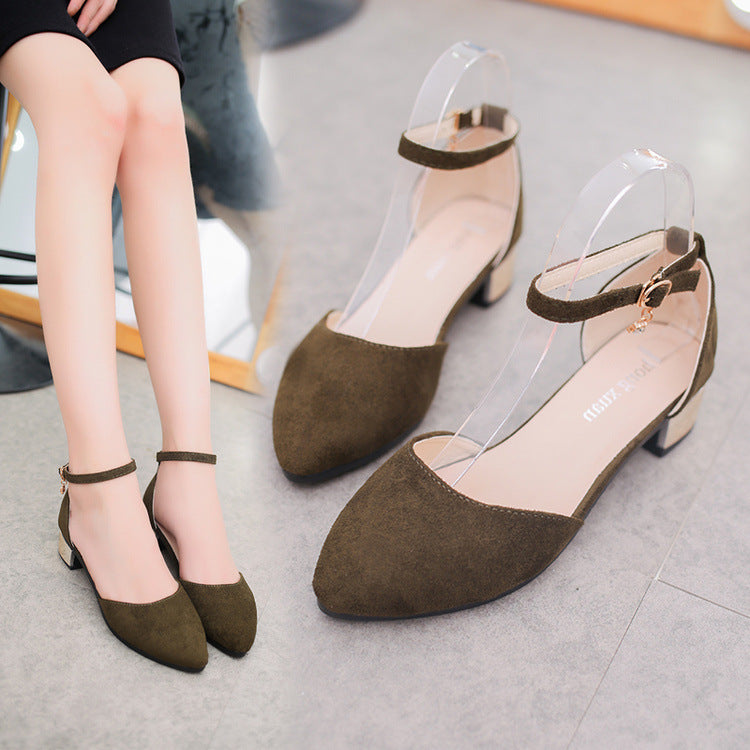 Damen Slingback-Ballerinas mit transparentem Riemendesign und schickem Blockabsatz EB