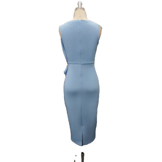 Damen Etuikleid mit elegantem Drapierungsdesign EB