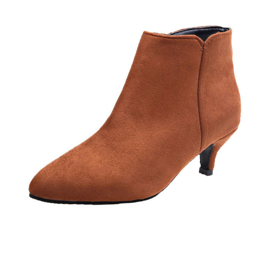 Damen Modische Stiefeletten im Schlangenleder-Look EB