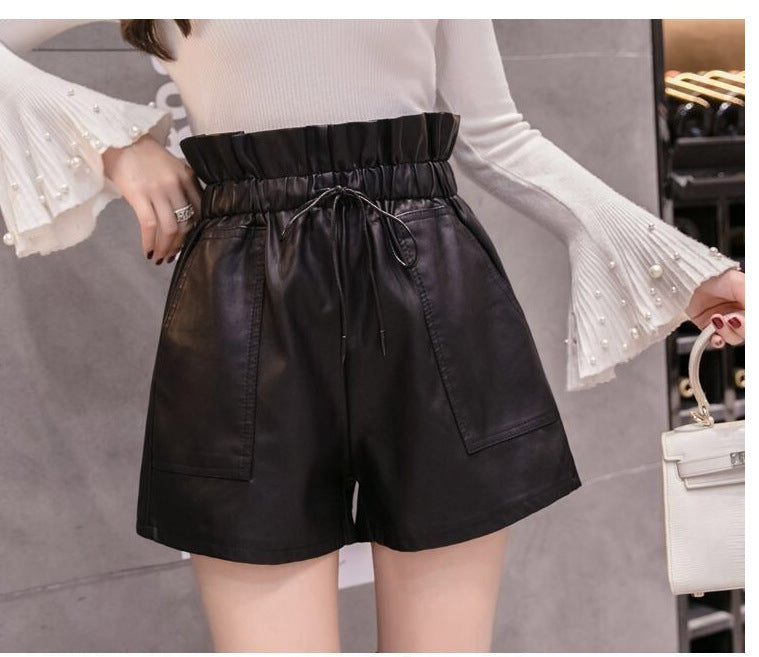 Damen Elegante Shorts mit weitem Gummibund und praktischen Taschen EB