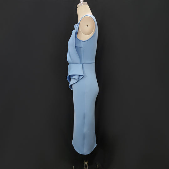 Damen figurbetontes Kleid mit Drapierung EB