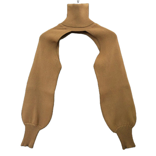 Damen Strickoberteil mit innovativem Schnitt und hohem Kragen EB