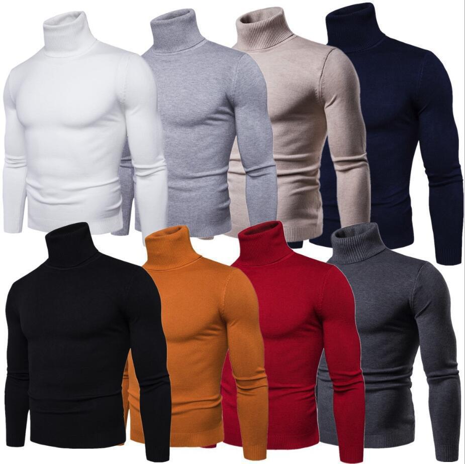 Herren Rollkragenpullover aus feinem Strick EB