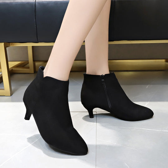 Damen Modische Stiefeletten im Schlangenleder-Look EB