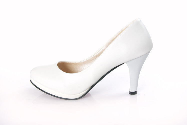 Damen nan elegante Brautpumps mit abgerundeter Vorderkappe, gepolstertem Komfortfußbett und schlankem Kegelabsatz EB