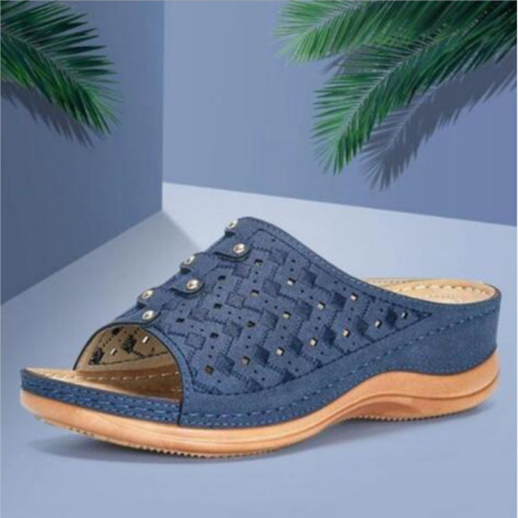 Damen Komfortable Clogs mit modischem Lochmuster EB