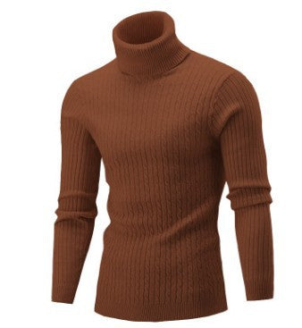Herren gemütlicher Rollkragenpullover aus feinem Rippstrick EB