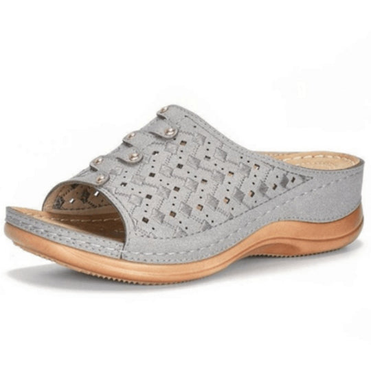 Damen Komfortable Clogs mit modischem Lochmuster EB