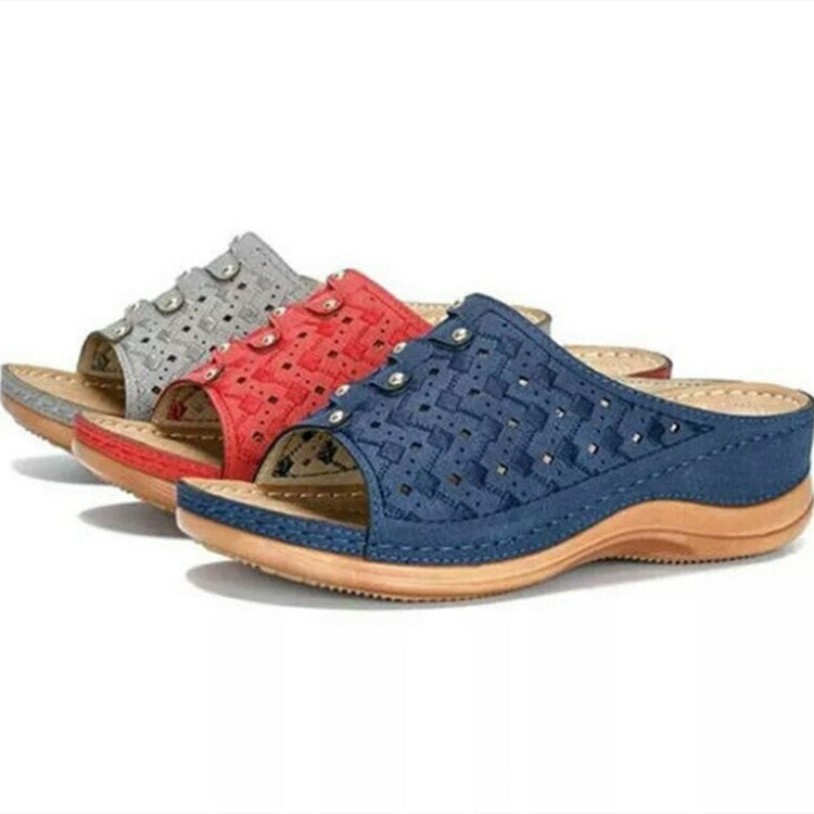 Damen Komfortable Clogs mit modischem Lochmuster EB