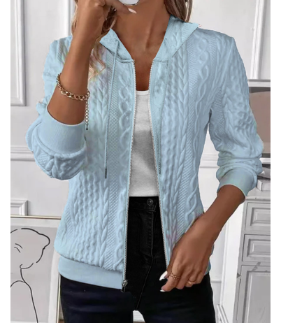Damen Strickjacke mit hochwertiger Zopfmuster-Textur EB