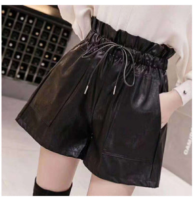 Damen Elegante Shorts mit weitem Gummibund und praktischen Taschen EB