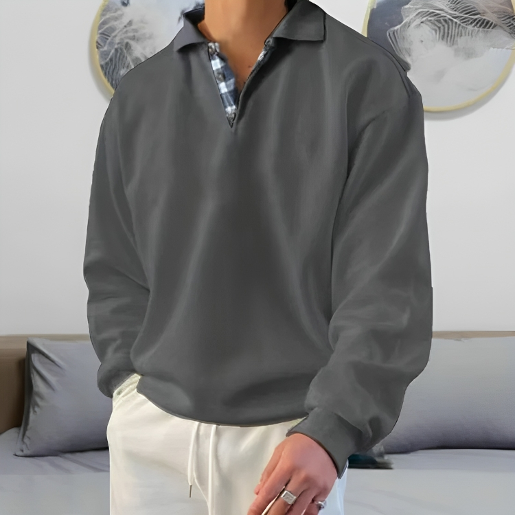 EB | Lässiger Polo Pullover Sweatshirt