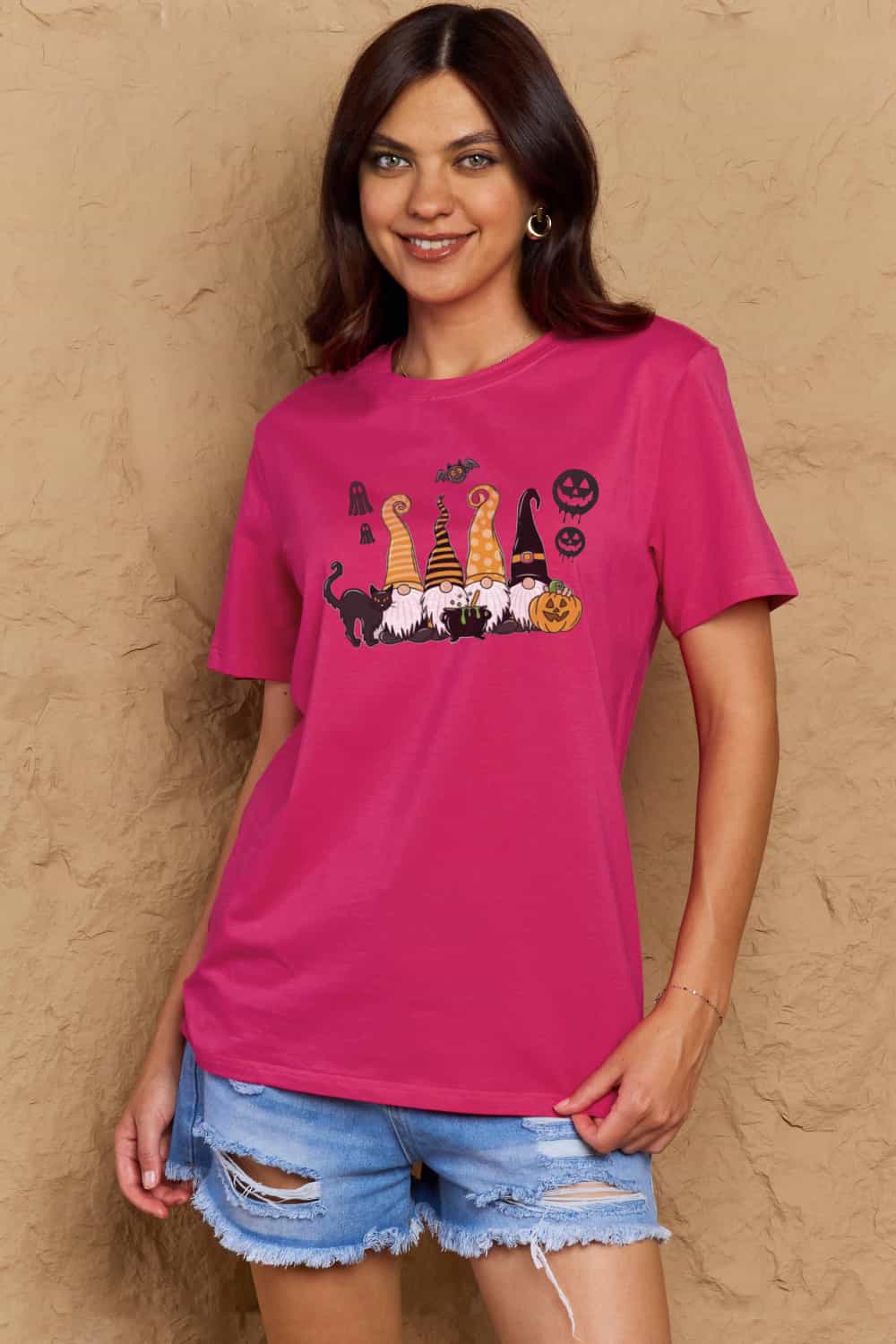 Heidi-Mode | Simply Love Große Halloween-Themen Grafik Baumwoll-T-Shirt