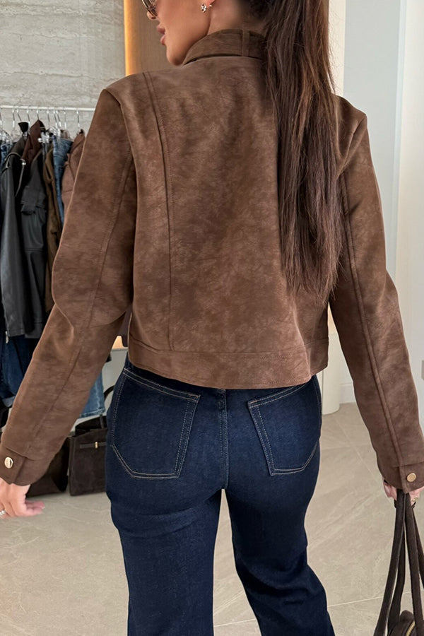 EB | Stylische Langärmlige Freizeitjacke mit Knöpfen
