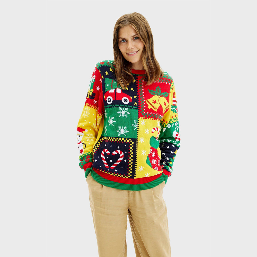 EB | Der Patchwork Weihnachtspullover Frauen