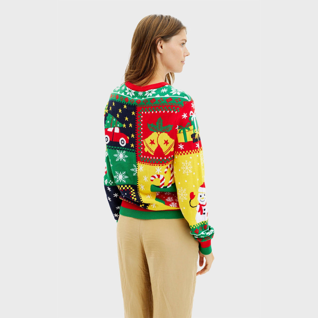EB | Der Patchwork Weihnachtspullover Frauen