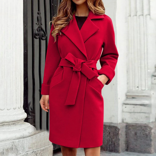 EB | Damen Winter Lang Trench Mantel - Warme