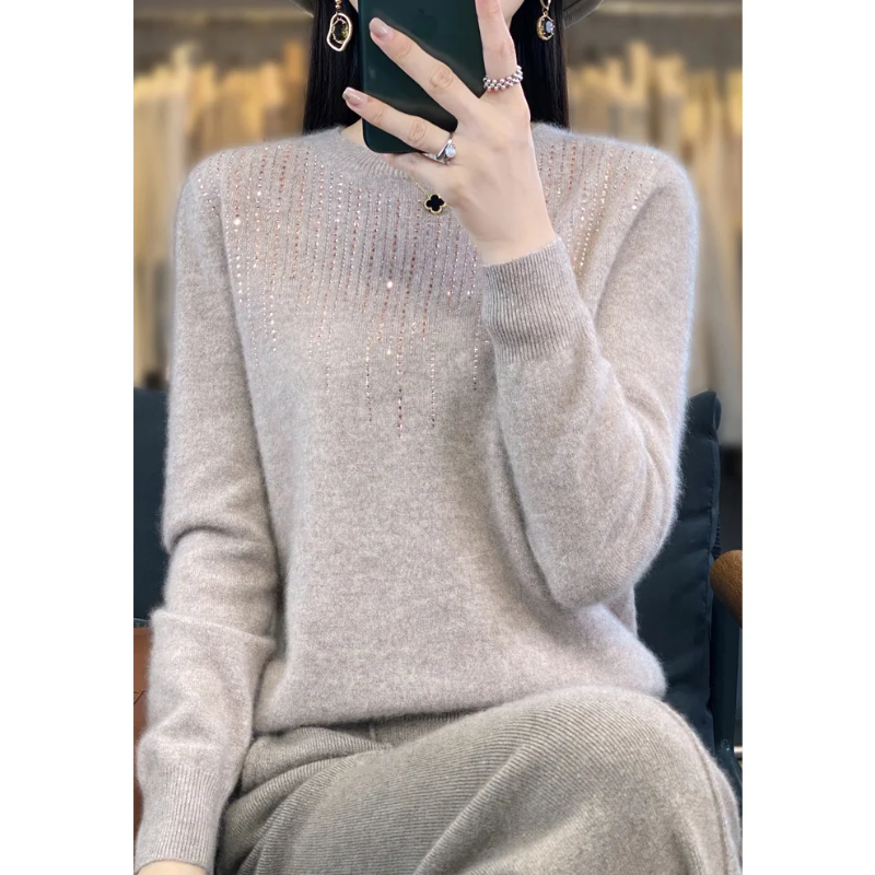 EB | Sweatshirt - Weicher Strickpullover mit funkelnden Details