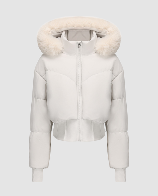 Stylische Warme Cropped Daunenjacke Damen | EB