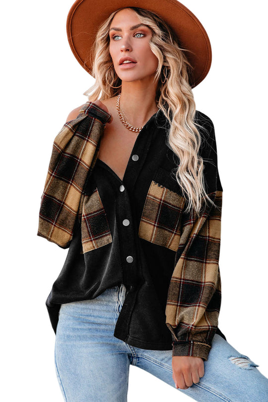 EB | Gepunktete Flanellhemden Polyester und Baumwolle Einzigartiger Look