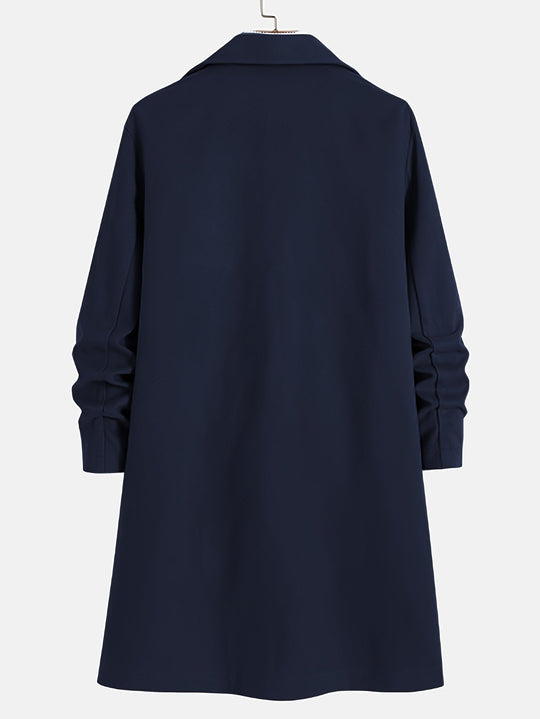 EB | Elegante Lange Jacke Polyester und Wolle Klassisch und Warm