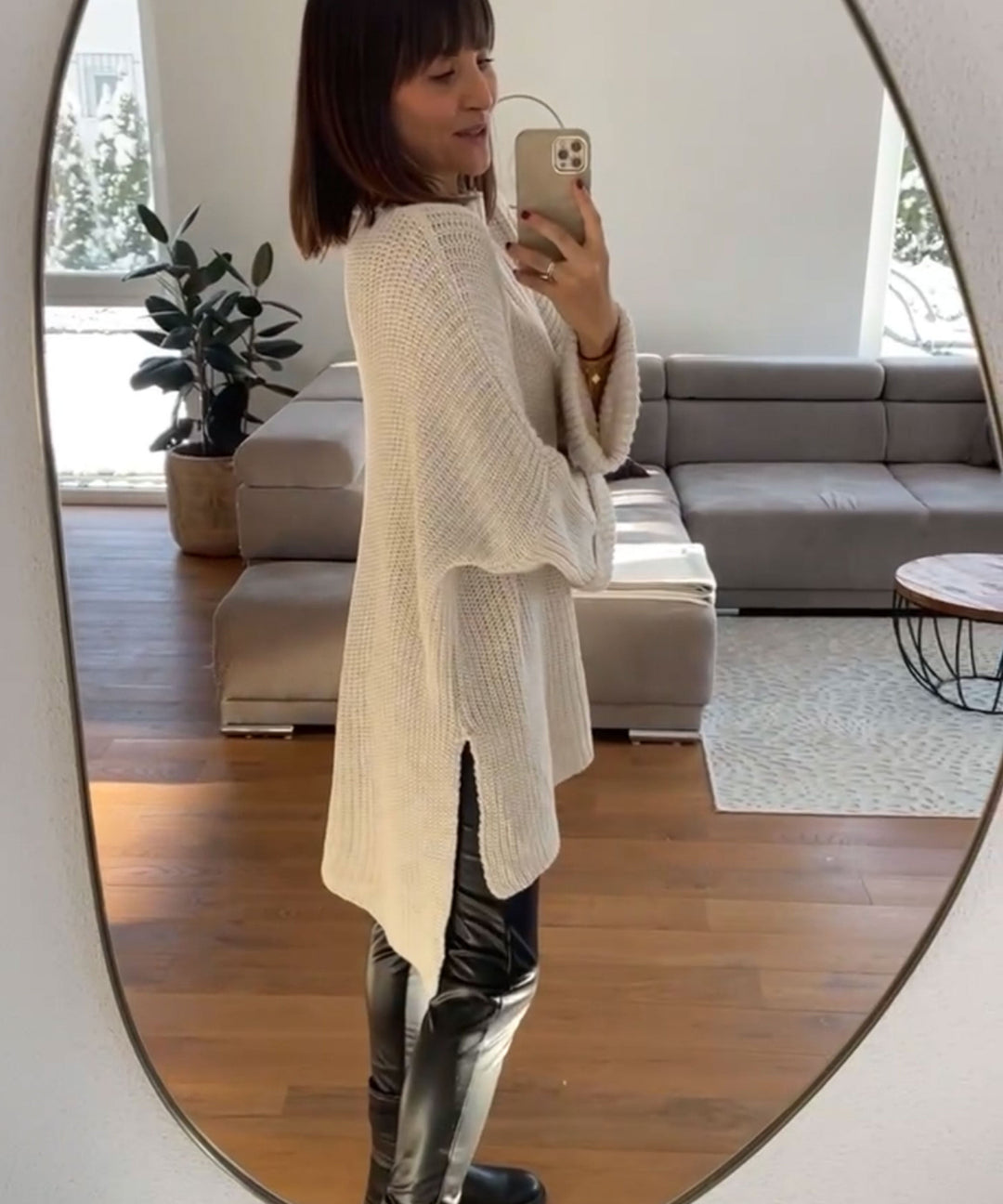 EB | Gemütlicher Oversized Strickpullover In Sanftem Beige