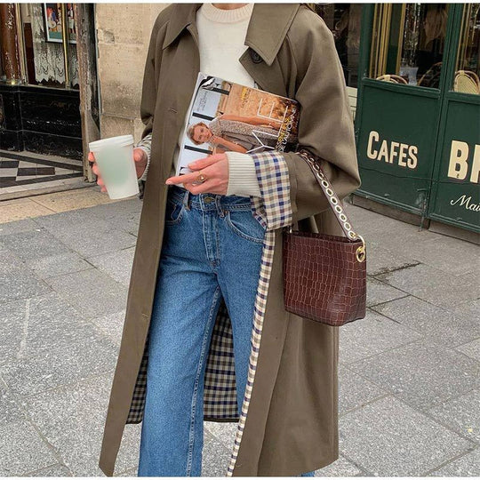 EB | Lange Elegante Trenchcoat Damen