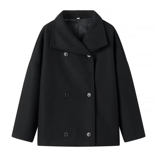EB | Damen-Wickelmantel mit breitem Revers Rebeca