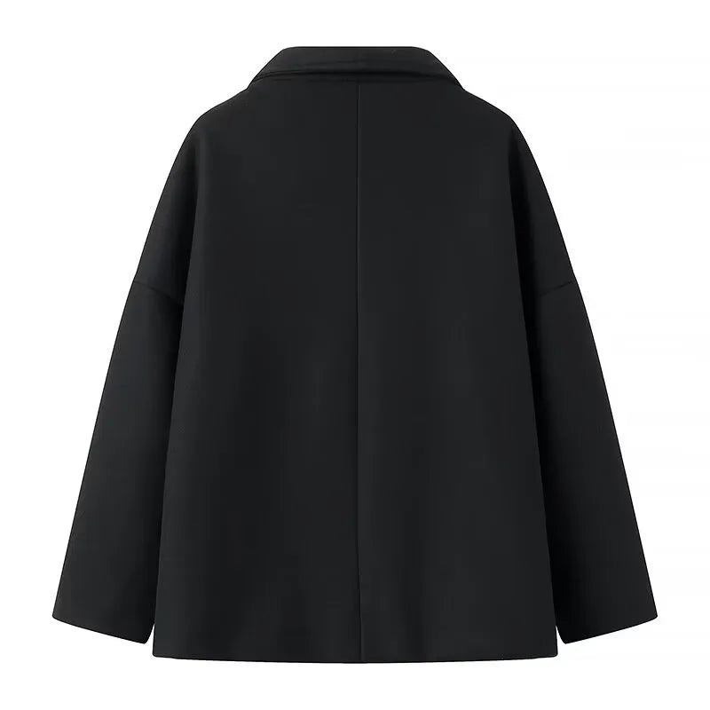 EB | Damen-Wickelmantel mit breitem Revers Rebeca