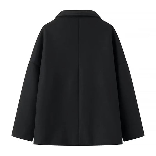 EB | Damen-Wickelmantel mit breitem Revers Rebeca