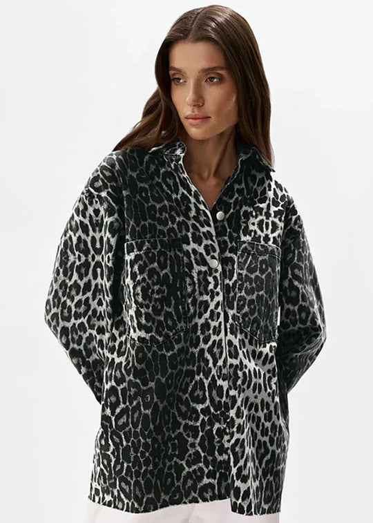 EB | Print Baumwoll Oversized Jacke