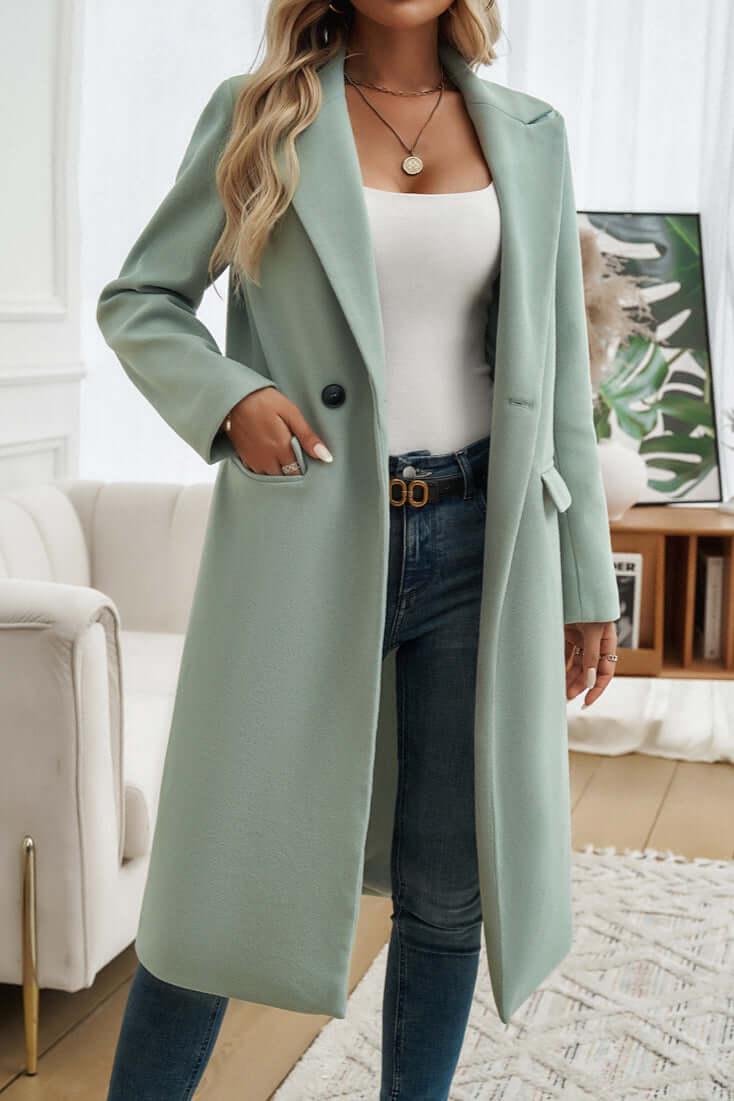 EB | Eleganter Doppelreihiger Langmantel