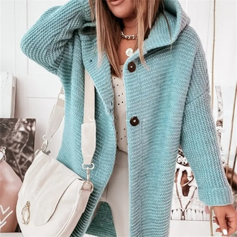 EB | Damenweste mit Kapuze Cashmere Look Herbst