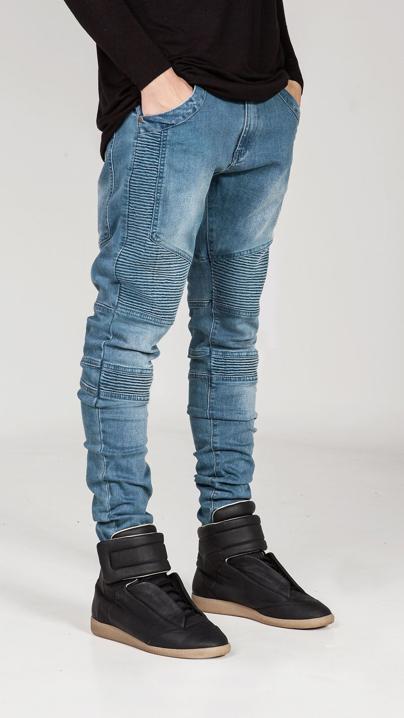 Herren Skinny Jeans mit strukturiertem Design und modischen Akzenten EB
