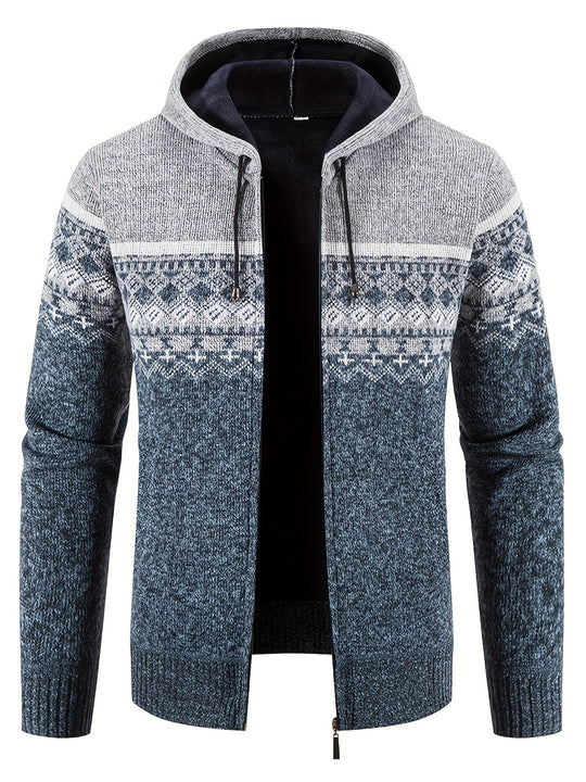 EB | Gemusterter Hoodie Baumwolle und Polyester Warm und Stilvoll