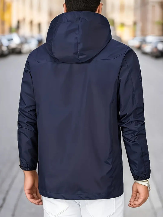 EB | Herren Stilvolle Kapuzen-Windjacke - Wasserdichtes Design