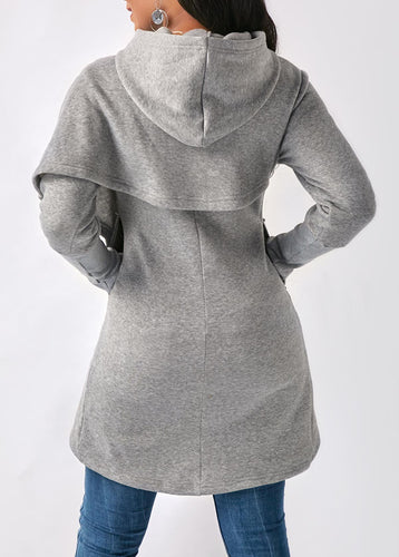 EB | Hoodie - Damen Herbst Trendy Asymmetrischer Hoodie