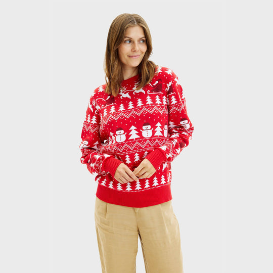 EB | Der stilvolle Weihnachtspullover rot Damen